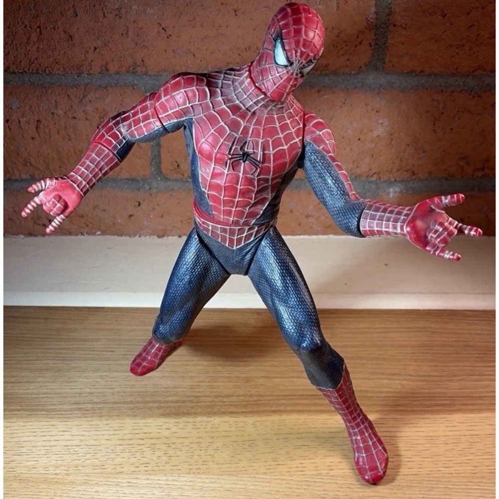 12" Spider-man movie posable action figure 2002 Tobey Maguire Sam Raimi Toybiz